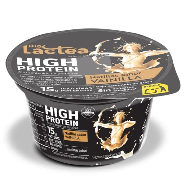 Natilla sabor vainilla alta en proteínas Dia Láctea tarrina 150 g - 1 ud - Imagen del producto en Findit