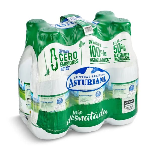 Leche desnatada Central Lechera Asturiana botella 6 x 1.5 l - 9.03 l - Imagen del producto en Findit