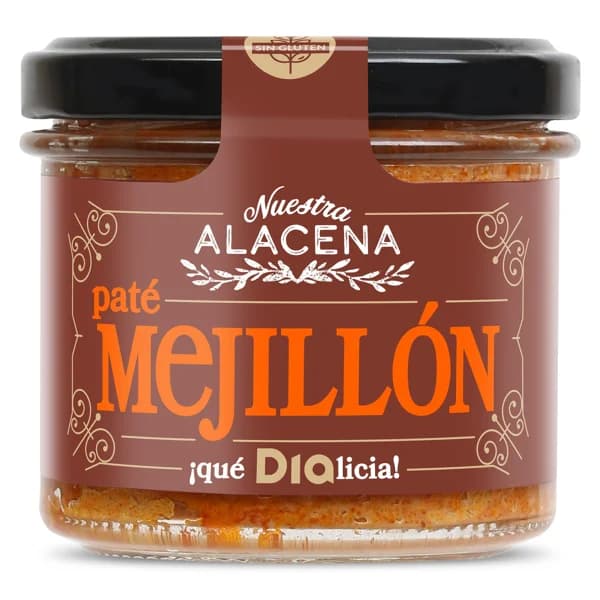 Paté de mejillones en escabeche Nuestra Alacena de Dia frasco 110 g - 0.11 kg - Imagen del producto en Findit