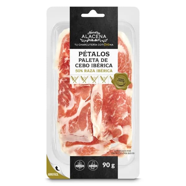 PÉTALOS paleta de cebo ibérica Nuestra Alacena de Dia sobre 90 g - 0.09 kg - Imagen del producto en Findit
