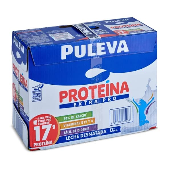 Leche desnatada rica en proteínas Puleva pack 6 x 1 l - 1 ud - Imagen del producto en Findit