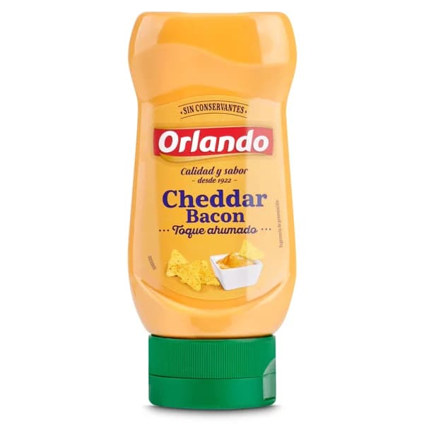 Salsa sabor cheddar y bacon Orlando bote 245 g - 0.24 kg - Imagen del producto en Findit