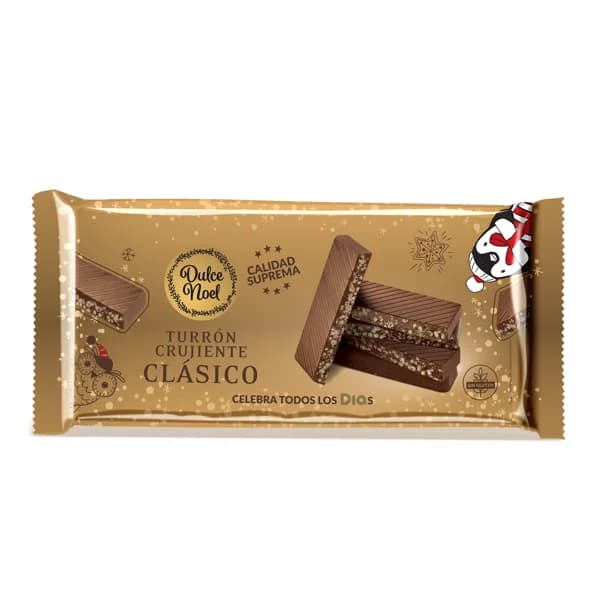 Turrón crujiente de chocolate con leche Dulce Noel Dia bolsa 140 g - 1 ud - Imagen del producto en Findit
