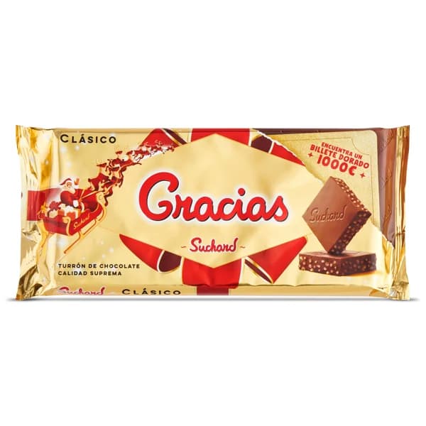Turrón de chocolate con arroz inflado clásico Suchard 230 g - 1 ud - Imagen del producto en Findit