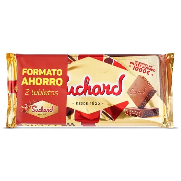 Turrón de chocolate con arroz inflado Suchard 2 x 230 g - 1 ud - Imagen del producto en Findit