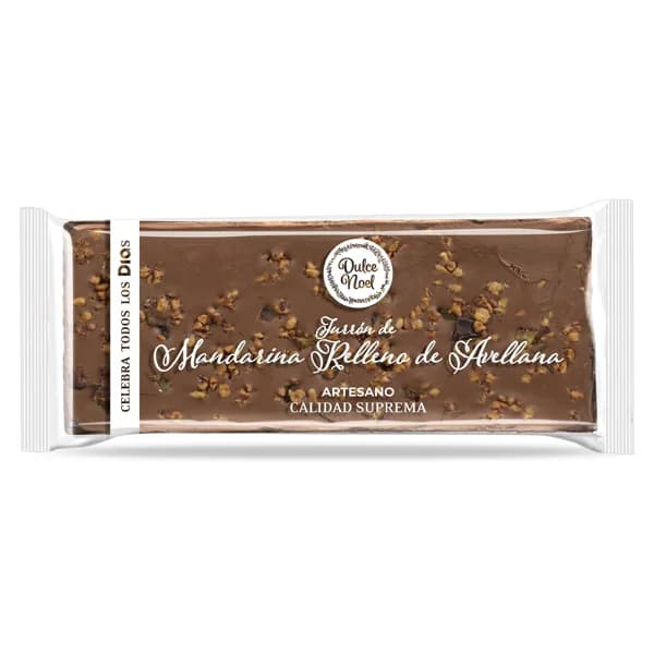 Turrón de mandarina relleno de avellana Dulce Noel Dia bolsa 250 g - 1 ud - Imagen del producto en Findit