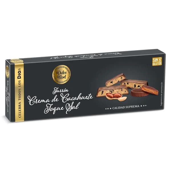 Turrón praliné con crema de cacahuete al toque sal Dulce Noel Dia caja 150 g - 1 ud - Imagen del producto en Findit
