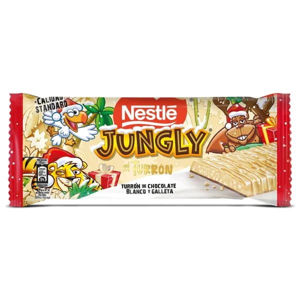 Turrón de chocolate blanco Nestlé Jungly 229 g - 1 ud - Imagen del producto en Findit