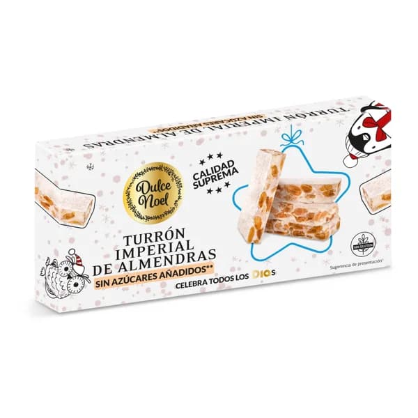 Turrón imperial de almendras sin azúcar Dulce Noel Dia caja 150 g - 1 ud - Imagen del producto en Findit