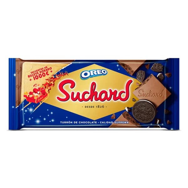 Turrón de chocolate con trozos de galleta oreo Suchard 230 g - 1 ud - Imagen del producto en Findit