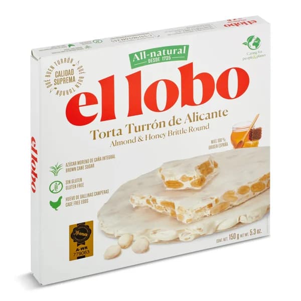 Turrón de alicante El lobo caja 150 g - 1 ud - Imagen del producto en Findit