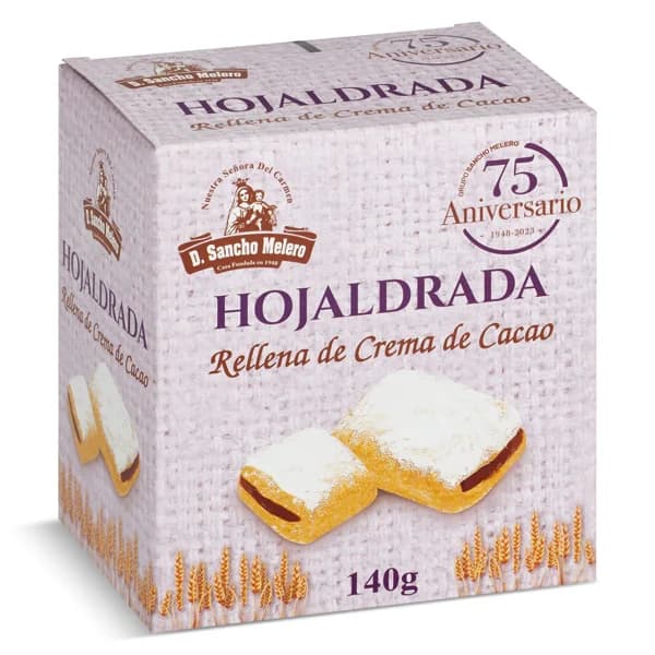 Hojaldrada rellena de crema de cacao La flor de Antequera caja 160 g - 1 ud - Imagen del producto en Findit