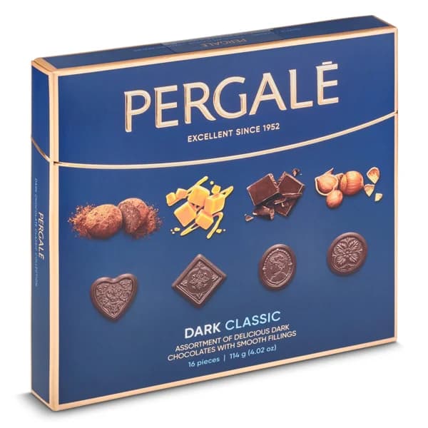 Surtido clásico chocolate negro Pergale caja 114 g - 1 ud - Imagen del producto en Findit