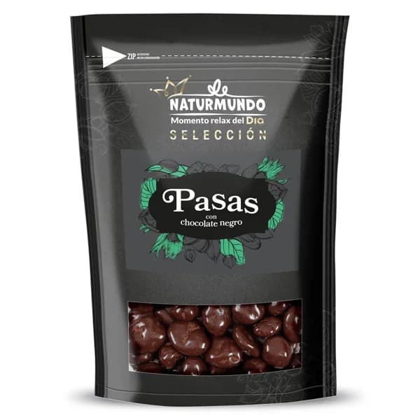 Pasas recubiertas con chocolate negro Naturmundo de Dia bolsa 150 g - 1 ud - Imagen del producto en Findit
