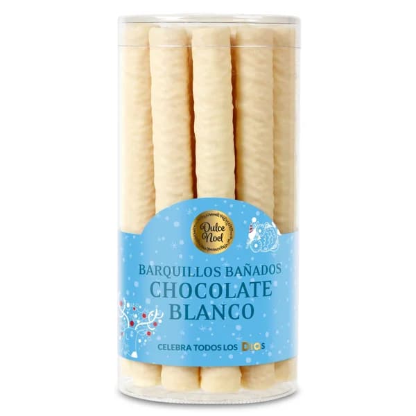 Barquillo cubierto de chocolate blanco Dulce Noel Dia caja 280 g - 1 ud - Imagen del producto en Findit