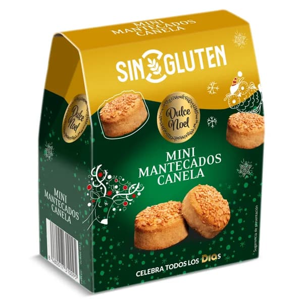 Mantecados de canela sin gluten Dulce Noel Dia caja 180 g - 1 ud - Imagen del producto en Findit