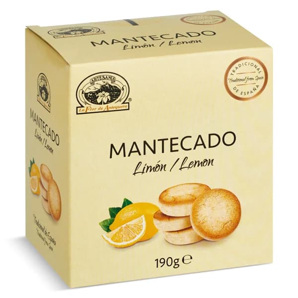 Mantecados de limón La flor de Antequera caja 190 g - 1 ud - Imagen del producto en Findit
