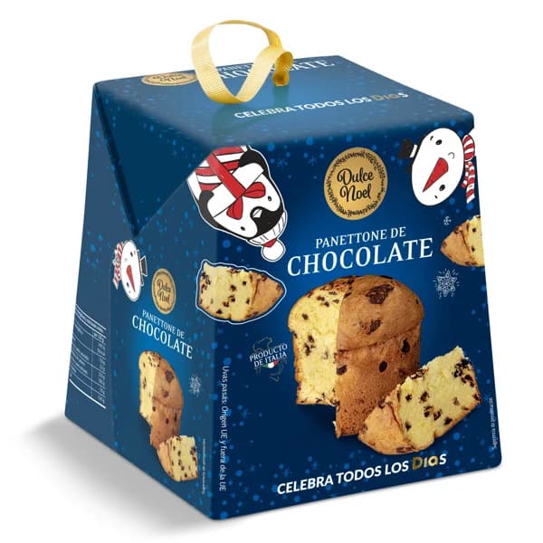 Panettone de chocolate Dulce Noel Dia caja 500 g - 1 ud - Imagen del producto en Findit