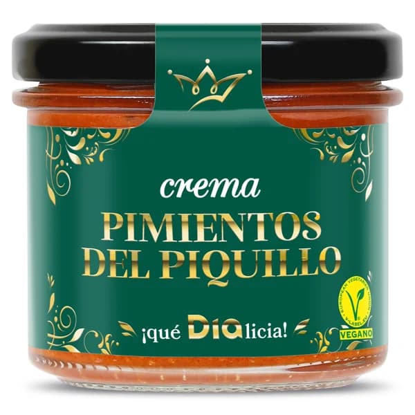 Crema de pimientos del piquillo Vegecampo de Dia frasco 110 g - 0.11 kg - Imagen del producto en Findit