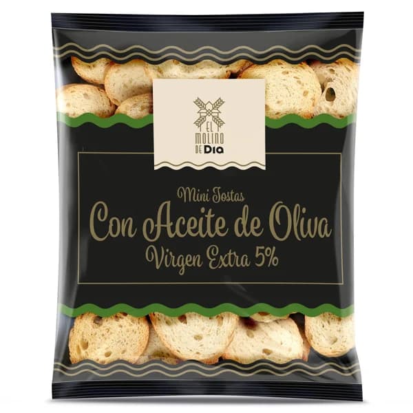 Mini tostas con aceite de oliva virgen extra El molino de Dia bolsa 90 g - 1 ud - Imagen del producto en Findit