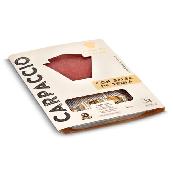 Carpaccio con salsa de trufa Casa de vacas bandeja 125 g - 0.12 kg - Imagen del producto en Findit