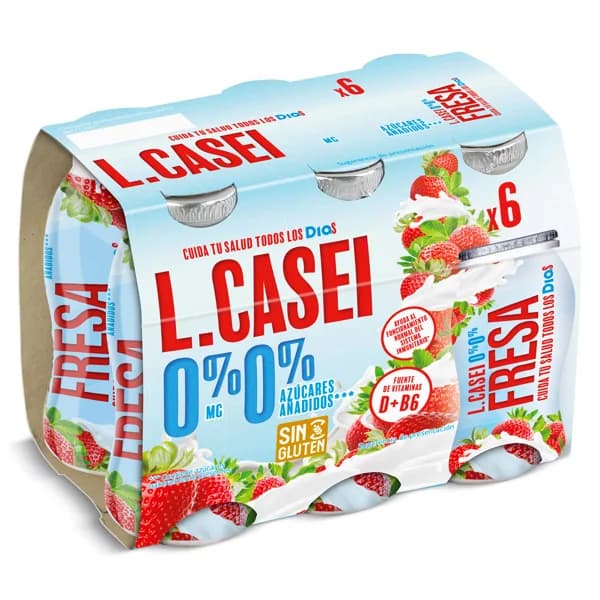 Bebida desnatada de fresa L-Casei Dia pack 6 x 100 g - 0.6 kg - Imagen del producto en Findit