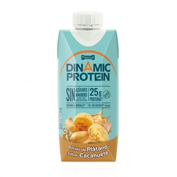 Batido de plátano sabor cacahuete Dinamic Protein Pascual 330 ml. - 0.33 l - Imagen del producto en Findit