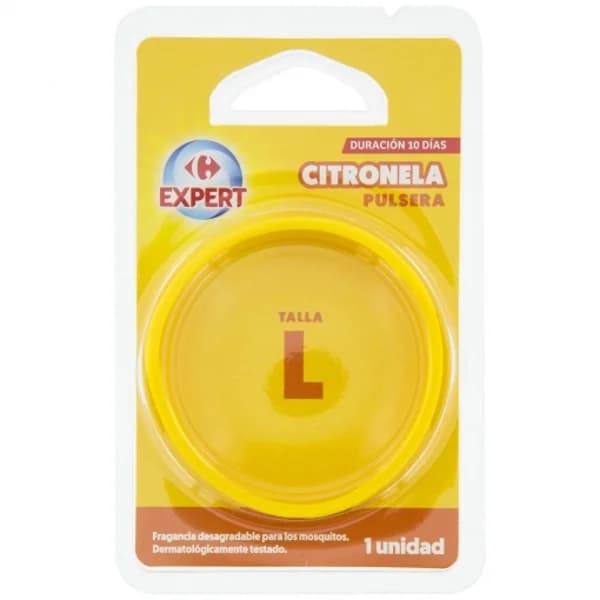 Pulsera antimosquitos citronela talla L Carrefour Expert 1 ud. - 1 ud - Imagen del producto en Findit
