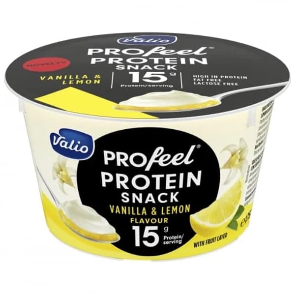Yogur Profeel quark vainilla & limón Valio Protein sin lactosa 175 g. - 0.18 kg - Imagen del producto en Findit