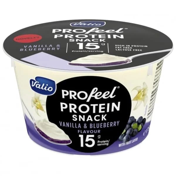Queso quark de arándano y vainilla con proteínas Valio Profeel Protein sin lactosa 175 g. - 0.18 kg - Imagen del producto en Findit