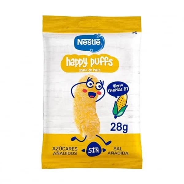 Snack de maíz Nestlé Happy Puffs sin azúcar añadido 28 g. - 1 ud - Imagen del producto en Findit