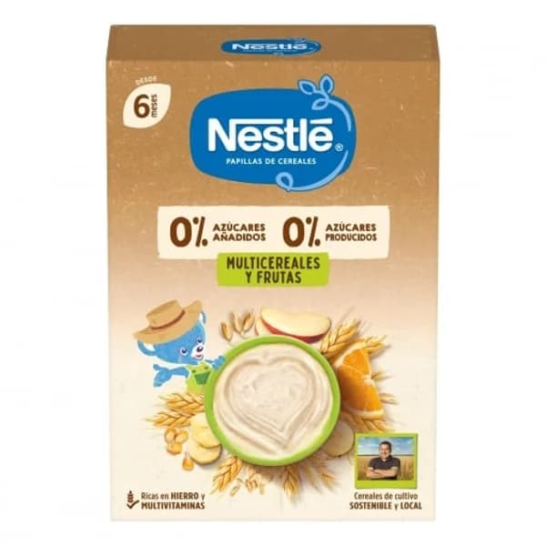 Papilla infantil desde 6 meses multicereales y frutas Nestlé sin azúcar añadido 270 g. - 0.27 kg - Imagen del producto en Findit
