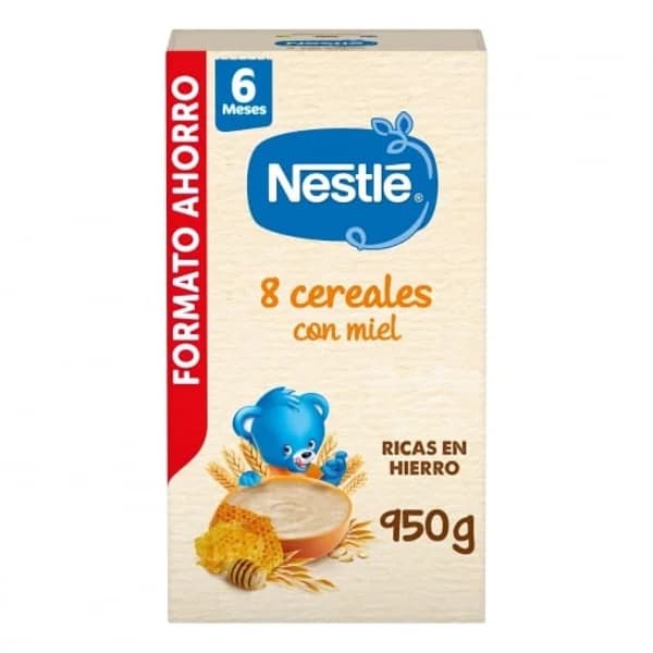 Papilla infantil desde 6 meses 8 cereales con miel Nestlé 950 g. - 0.95 kg - Imagen del producto en Findit