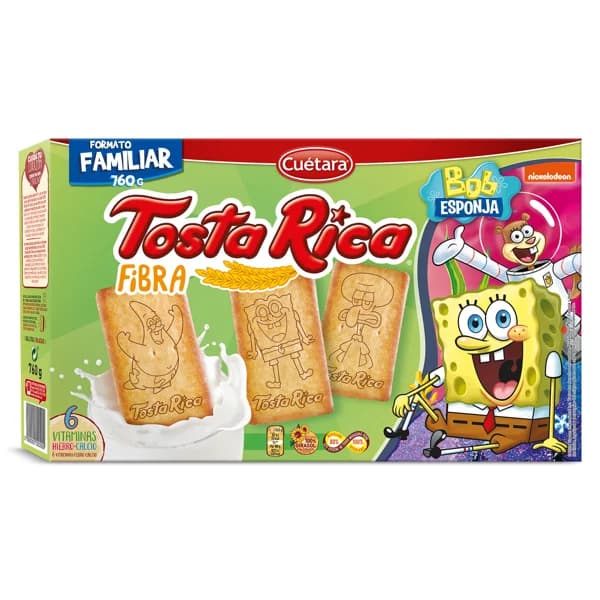 Galletas de desayuno con fibra Cuétara Tostarica caja 760 g - 0.76 kg - Imagen del producto en Findit
