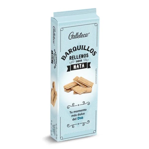 Barquillos rellenos de nata Galleteca de Dia bolsa 210 g - 0.21 kg - Imagen del producto en Findit