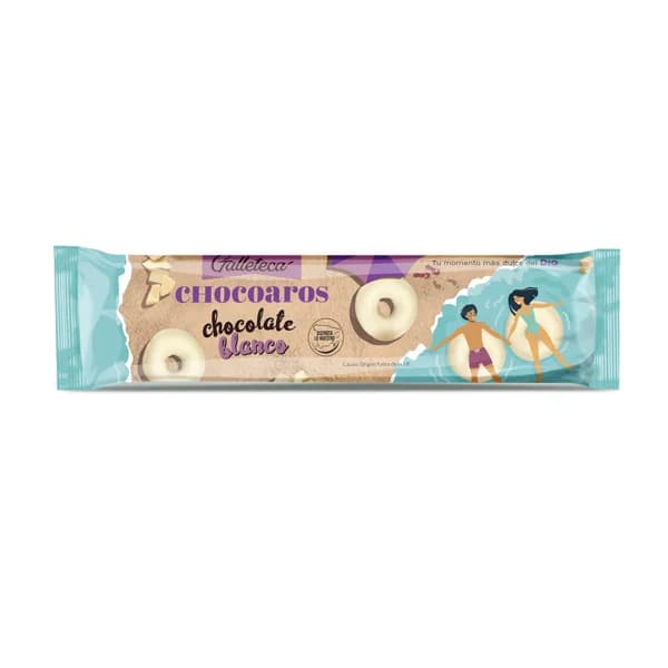 Roscos de galleta con chocolate blanco chocoaros Galleteca de Dia bolsa 128 g - 0.13 kg - Imagen del producto en Findit