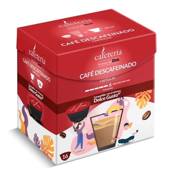 Café en cápsulas descafeinado Cafetería de Dia caja 16 unidades - 1 ud - Imagen del producto en Findit