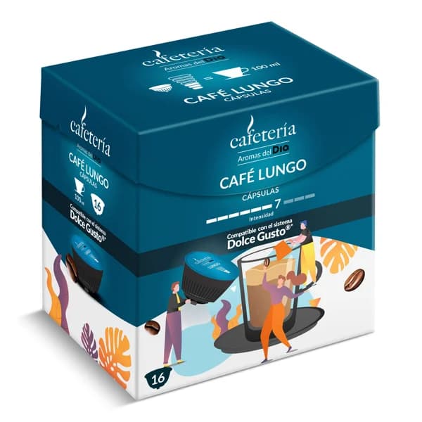 Café en cápsulas lungo Cafetería de Dia caja 16 unidades - 1 ud - Imagen del producto en Findit