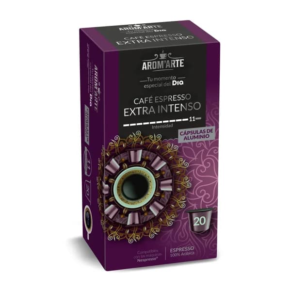 Café en cápsulas espresso extra intenso Arom'arte  de Dia caja 20 unidades - 20 ud - Imagen del producto en Findit