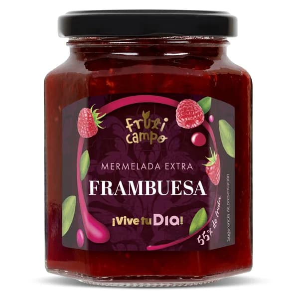 Mermelada de frambuesa extra Fruticampo de Dia frasco 320 g - 1 ud - Imagen del producto en Findit