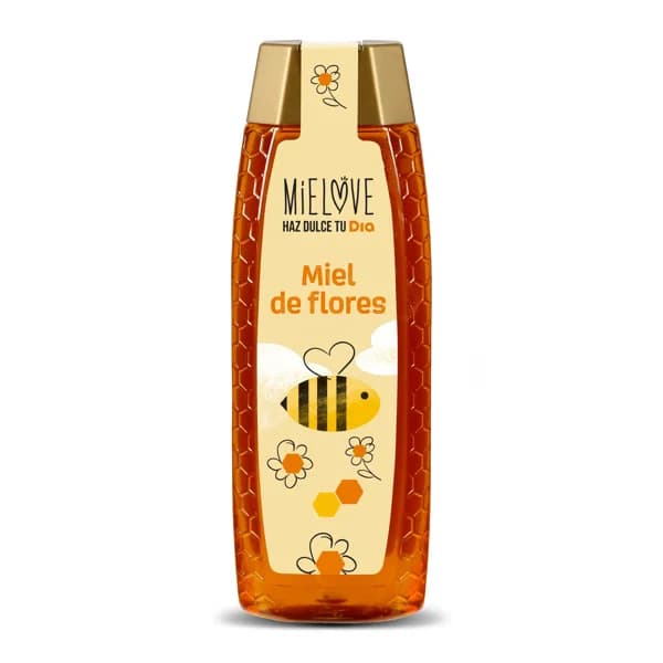 Miel de flores antigoteo Mielove de Dia frasco 500 g - 0.5 kg - Imagen del producto en Findit