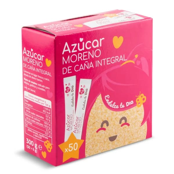 Azúcar moreno en sobres Dia caja 300 g - 0.3 kg - Imagen del producto en Findit