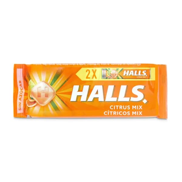 Caramelos sabor cítricos Halls bolsa 2 x 32 g - 0.06 kg - Imagen del producto en Findit