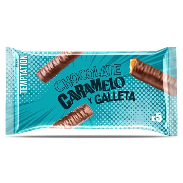 Barrita de chocolate caramelo y galleta Temptation de Dia bolsa 290 g - 0.29 kg - Imagen del producto en Findit