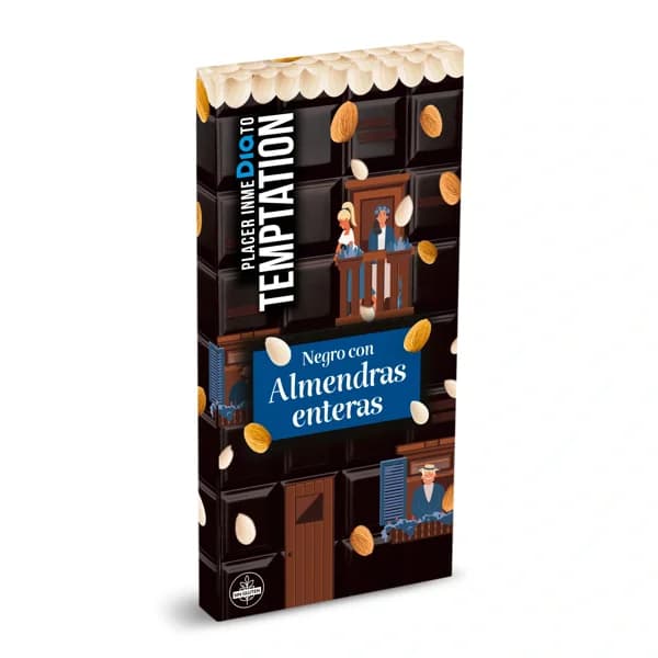 Chocolate negro con almendras enteras Temptation de Dia 200 g - 0.2 kg - Imagen del producto en Findit