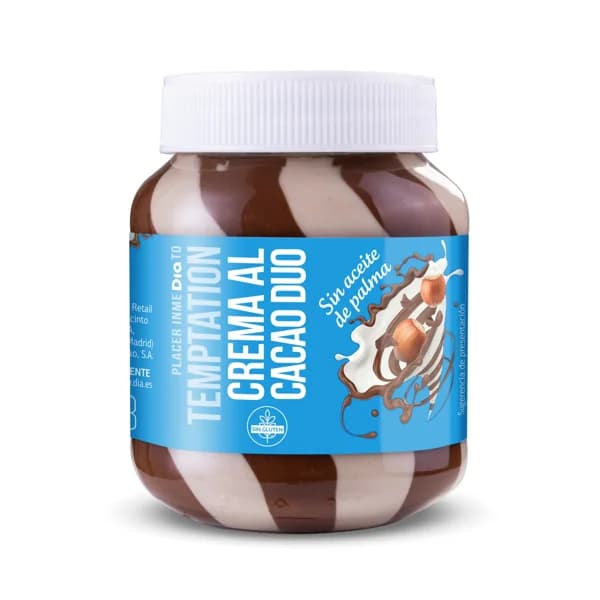 Crema al cacao duo Temptation de Dia bote 400 g - 0.4 kg - Imagen del producto en Findit