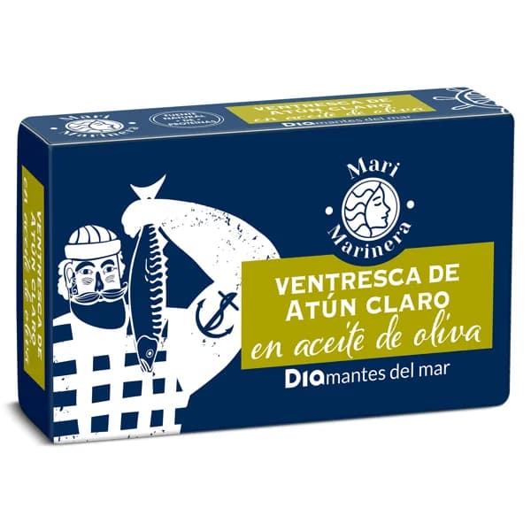 Ventresca de atún claro en aceite de oliva Mari Marinera de Dia lata 78 g - 0.08 kg - Imagen del producto en Findit