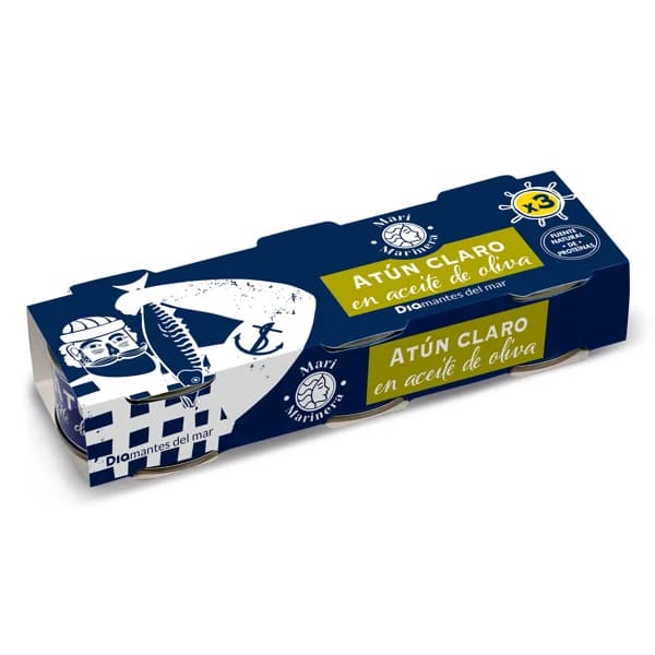 Atún claro en aceite de oliva Mari Marinera de Dia lata 3 x 60 g - 0.18 kg - Imagen del producto en Findit