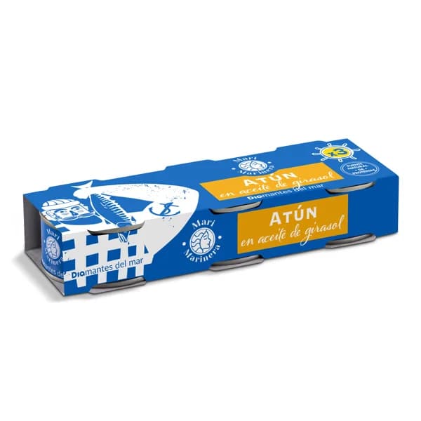 Atún en aceite de girasol Mari Marinera de Dia lata 3 x 52 g - 0.16 kg - Imagen del producto en Findit