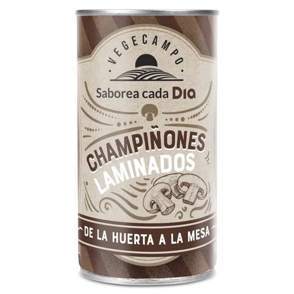 Champiñones laminados Vegecampo de Dia lata 185 g - 1 ud - Imagen del producto en Findit
